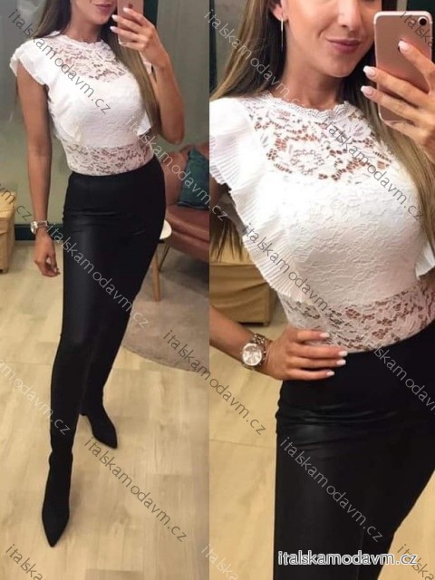Body elegantní krajkové bez rukávů dámské (S/M ONE SIZE) ITALSKÁ MÓDA IMM23ZO2652