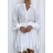 Šaty elegantní košilové dlouhý rukáv dámské (S/M/L ONE SIZE) ITALSKÁ MÓDA IMPOC236338