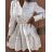 Šaty elegantné košeľové dlhý rukáv dámske (S/M/L ONE SIZE) TALIANSKA MÓDA IMPOC236337