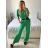 Overal dlhý elegantný krátky rukáv dámsky (S/M ONE SIZE) TALIANSKA MÓDA IMWD24386/DU -   zelená
 -   S / M
