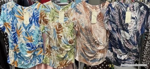 Halenka tunika letní icecool krátký rukáv dámská (S/M/L ONE SIZE) ITALSKÁ MÓDA IMM25M7549A