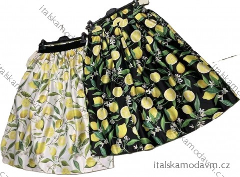 Sukně dlouhá citronky lemon dámská (S/M/L ONE SIZE) ITALSKÁ MÓDA IMM25M3154A