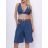 Kraťasy šortky letní elegantní s páskem dámské (S/M/L ONE SIZE) ITALSKÁ MÓDA IMM25M18525