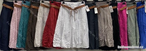 Sukně středně dlouhá s páskem dámská (S/M/L ONE SIZE) ITALSKÁ MÓDA IMC25273