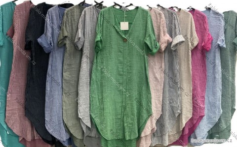 Šaty dlhé letné 3/4 dlhý rukáv dámske nadrozmer (44/46/48 ONE SIZE) TALIANSKA MÓDA IMC25298