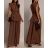 Souprava elegantní tričko bez rukávu a kalhoty dlouhé dámské (XS/S/M ONE SIZE) ITALSKÁ MÓDA IMM25M23157