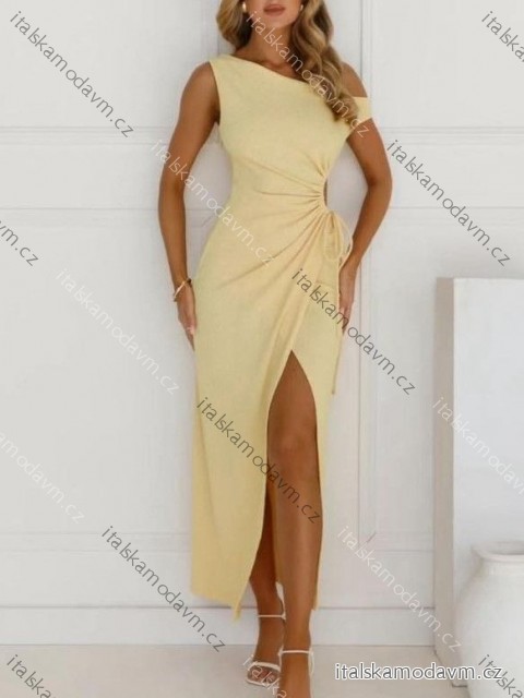 Šaty dlhé elegantné letné bez rukávov dámske (XS/S/M ONE SIZE) TALIANSKA MÓDA IMM25M40653