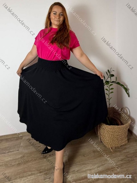 Sukně dlouhá dámské LADY (46/48/50 ONE SIZE) ITALSKÁ MÓDA IM424423/DUR černá 48/50