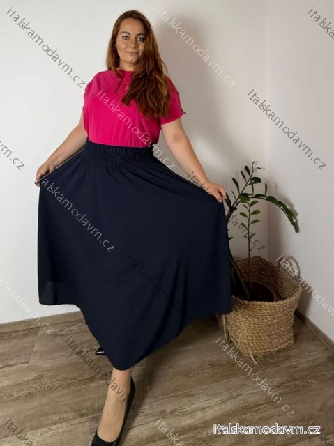 Sukně dlouhá dámské LADY (46/48/50 ONE SIZE) ITALSKÁ MÓDA IM424423/DUR tm. modrá 48/50