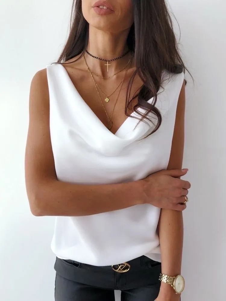 Tílko elegantní na ramínka dámské SARA (S/M/L ONE SIZE) ITALSKÁ MÓDA IMPLP2460220045/DU -   bílá -   S/M/L