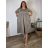 Šaty krátky rukáv dámske nadrozmer JULIE (48/50/52 ONE SIZE) TALIANSKA MÓDA IMSM25JULIE/DU  čierna