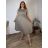 Šaty krátky rukáv dámske nadrozmer JULIE (48/50/52 ONE SIZE) TALIANSKA MÓDA IMSM25JULIE/DU  čierna