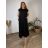 Šaty maxi dlhé letné krátky rukáv dámske nadrozmer BRIGITA (44/46/48 ONE SIZE) TALIANSKA MÓDA IMD25133/DR 44/46/48 zelená khaki