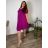 Šaty oversize krátky rukáv dámske nadrozmer (60/62 ONE SIZE) TALIANSKA MÓDA IMD24056/DR 60/62 červená