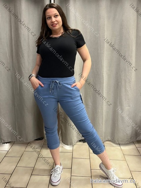 Kalhoty strečové dámské SOFI (M/L/XL ONE SIZE) ITALSKÁ MÓDA IMC25093/DU