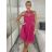 Šaty spoločenské krátke bez rukávu dámske (S/M ONE SIZE) TALIANSKA MÓDA IM3236287/DU S/M zelená