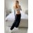 Kalhoty aladinky harémky dlouhé dámské (M/L ONE SIZE) ITALSKÁ MÓDA IMD22212/DUR černá