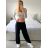 Kalhoty aladinky harémky dlouhé dámské (M/L ONE SIZE) ITALSKÁ MÓDA IMD22212/DUR černá