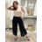 Kalhoty harémky aladinky letní dlouhé dámské JASMINA (S/M/L ONE SIZE) ITALSKÁ MÓDA IM424438/DUR S/M/L Černá