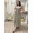 Šaty dlouhé volnočasové letní mušelín krátký rukáv dámské INGE (S/M/L ONE SIZE) ITALSKÁ MÓDA IM425304/DUR S/M/L hnědá