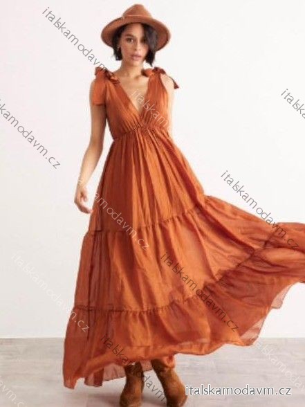 Šaty dlouhé letní bez rukávu dámské (XS/S/M ONE SIZE) ITALSKÁ MÓDA IMM25m58130