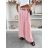 Kalhoty dlouhé letní oversize s páskem dámské (S/M/L ONE SIZE) ITALSKÁ MÓDA IMWGS251154