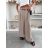 Kalhoty dlouhé letní oversize s páskem dámské (S/M/L ONE SIZE) ITALSKÁ MÓDA IMWGS251154