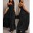 Šaty dlouhé letní mušelín carmen bez rukávu dámské (XS/S/M ONE SIZE) ITALSKÁ MÓDA IMWGS251192