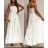 Šaty dlouhé letní mušelín carmen bez rukávu dámské (XS/S/M ONE SIZE) ITALSKÁ MÓDA IMWGS251192