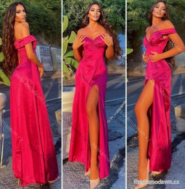 Šaty dlhé elegantný carmen cez ramená dámske (XS/S/M ONE SIZE) TALIANSKA MÓDA IMM25m23568