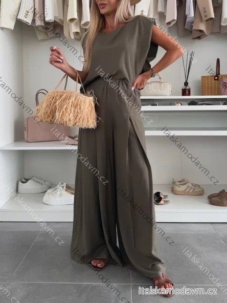 Souprava kalhoty dlouhé a tunika bez rukávu dámské (XS/S/M ONE SIZE) ITALSKÁ MÓDA IMWCH251324