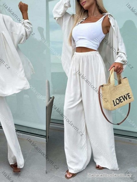Souprava kalhoty dlouhé a košile dlouhý rukáv dámské (XS/S/M ONE SIZE) ITALSKÁ MÓDA IMWCH251326