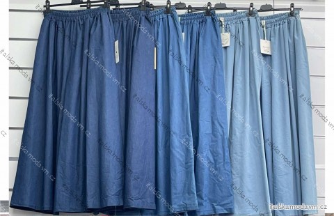 Kalhoty dlouhé letní riflové dámské (S/M/L ONE SIZE) ITALSKÁ MÓDA IMWCL251060