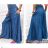 Kalhoty dlouhé letní riflové dámské (S/M/L ONE SIZE) ITALSKÁ MÓDA IMWCL251062
