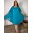 Šaty krátke elegantný krátky rukáv dámske nadroměr BEREMIKA (50/52/54 ONE SIZE) TALIANSKA MÓDA IMPSH2570006