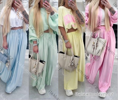 Kalhoty dlouhé oversize dámské (S/M/L ONE SIZE) ITALSKÁ MÓDA IMWHP25326