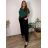 Kalhoty dlouhé oversize s páskem dámské nadrozměr SIMONE (46/48/50 ONE SIZE) ITALSKÁ MÓDA IMWDT25972/DU 46/48/50 Černá