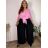 Kalhoty mušelínové letní oversize dámské nadrozměr LUCY (46/48/50 ONE SIZE) ITALSKÁ MÓDA IM425312