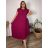Šaty maxi dlhé letné krátky rukáv dámske nadrozmer BRIGITA (44/46/48 ONE SIZE) TALIANSKA MÓDA IMD25133/DR 44/46/48 zelená khaki