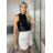 Top croptop třpytivý na ramínka dámské BEATA (S/M/L ONE SIZE) ITALSKÁ MÓDA IMPSH246528/DUR S/M/L Černá