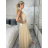Šaty dlouhé společenské bez rukávu dámské (S/M ONE SIZE) ITALSKÁ MÓDA IMPSH2420019/DU -   ružová -   S / M/L