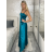 Šaty dlhé elegantné na ramienka dámske (S/M ONE SIZE) TALIANSKA MODA IM323013
