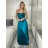 Šaty dlhé elegantné na ramienka dámske (S/M ONE SIZE) TALIANSKA MODA IM323013