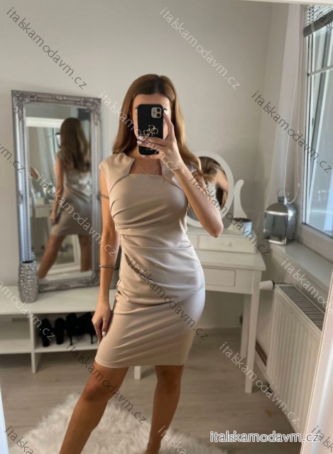 Šaty pouzdrové elegantní společenské dámské (2XL-4XL) ITALSKá MóDA IMM23CAROL-10/DUR