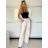 Kalhoty dlouhé elegantní dámské (XS/S/M ONE SIZE) ITALSKÁ MÓDA IMWHP25526/DR světle modrá XS/S/M