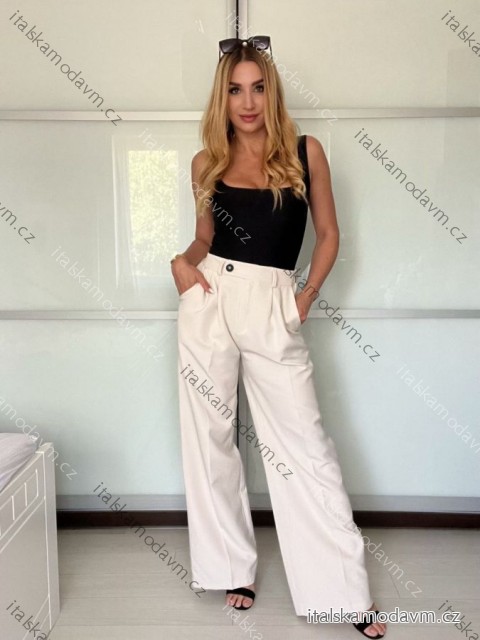 Kalhoty dlouhé elegantní dámské (XS/S/M ONE SIZE) ITALSKÁ MÓDA IMWHP25526/DR