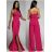 Overal dlouhý elegantní carmen na ramínka dámský (XS/S/M ONE SIZE) ITALSKÁ MÓDA IMWHP25956/DUR růžová starorůžová XS/S/M