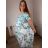 Šaty letné krátky rukáv dámske nadrozmer JULIE (52/54/56 ONE SIZE) TALIANSKA MÓDA IMSM25012/DUR  béžová krémová