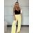 Kalhoty letní dlouhé oversize dámské COLORE (S/M/L ONE SIZE) ITALSKÁ MÓDA IM425271/DUR smaragdová S/M/L