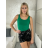 Tílko na ramínka dámské (S/M ONE SIZE) ITALSKÁ MÓDA IMD24086 bílá S/M